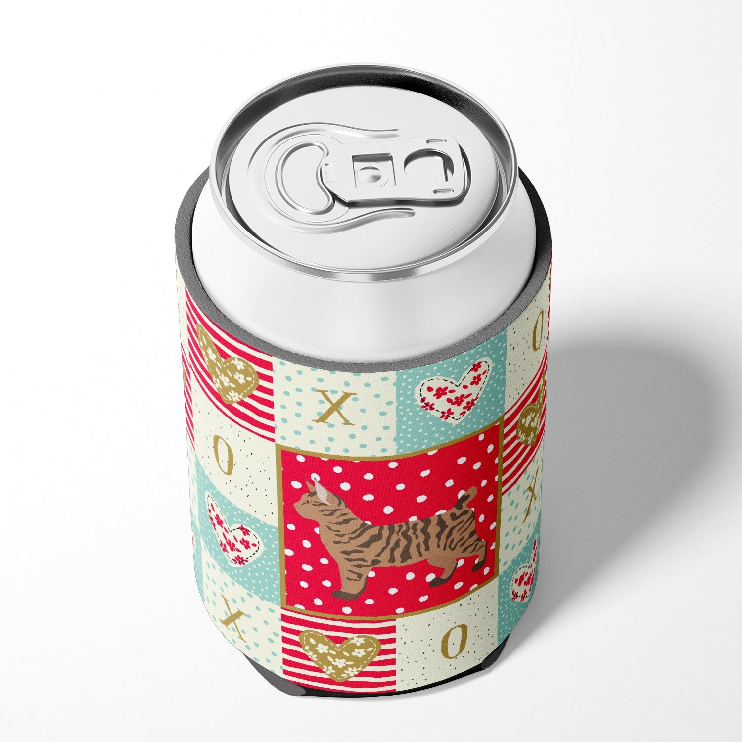 Pixie Bob #2 Cat Love Can or Bottle Hugger Cooler Sleeve for Standard 12 oz Cans, Insulated Foam Beer & Soda Can Hugger Reusable