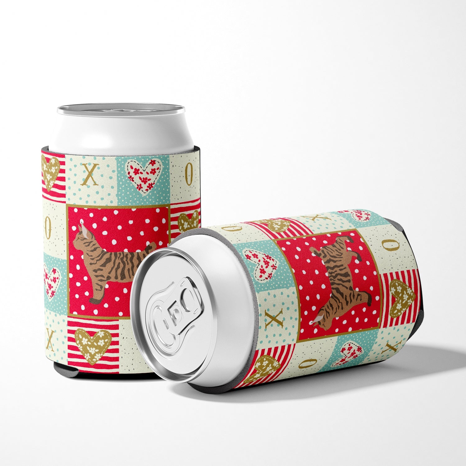 Pixie Bob #2 Cat Love Can or Bottle Hugger Cooler Sleeve for Standard 12 oz Cans, Insulated Foam Beer & Soda Can Hugger Reusable