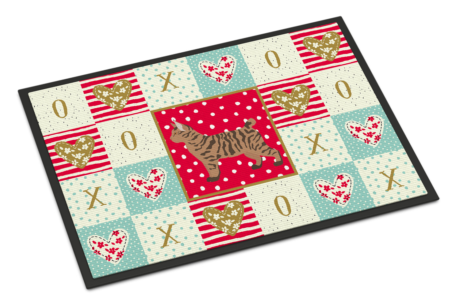 Pixie Bob #2 Cat Love Doormat Indoor Outdoor 18H X 27W Front Door Mat Rugs for Entryway, Non Slip Washable