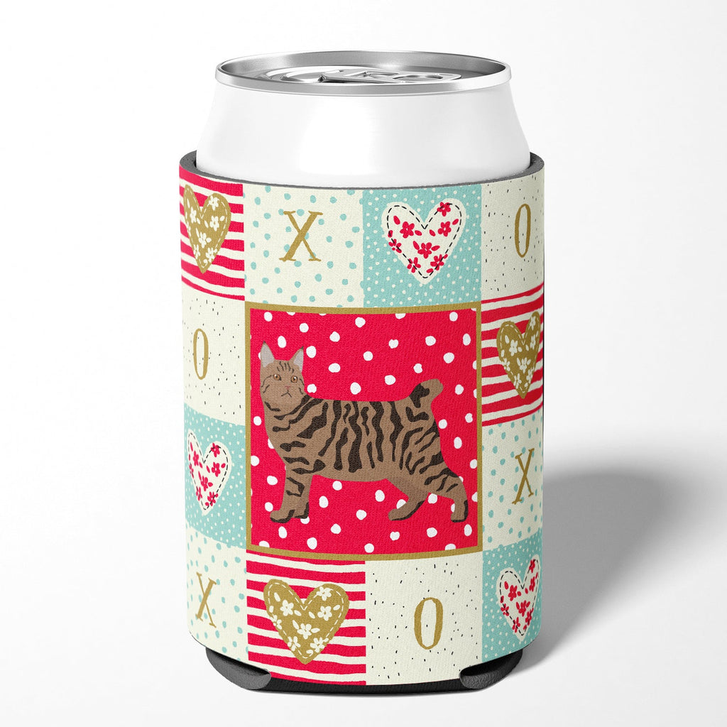 Pixie Bob #3 Cat Love Can or Bottle Hugger Cooler Sleeve for Standard 12 oz Cans, Insulated Foam Beer & Soda Can Hugger Reusable