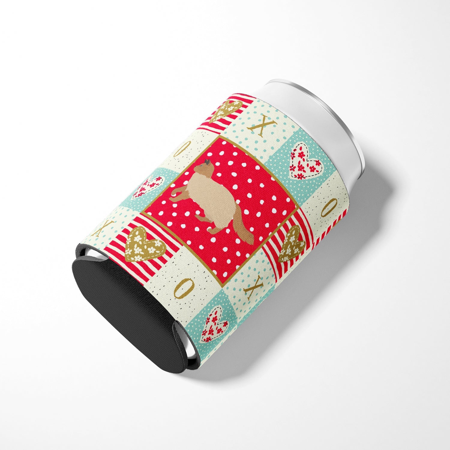 Ragdoll #2 Cat Love Can or Bottle Hugger Cooler Sleeve for Standard 12 oz Cans, Insulated Foam Beer & Soda Can Hugger Reusable