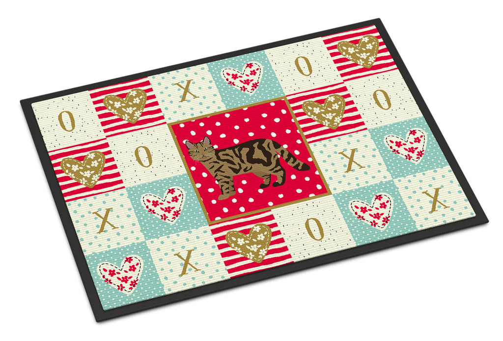 Scottish Straight #2 Cat Love Doormat Indoor Outdoor 24H X 36W Front Door Mat Rugs for Entryway, Non Slip Washable Low Pile,
