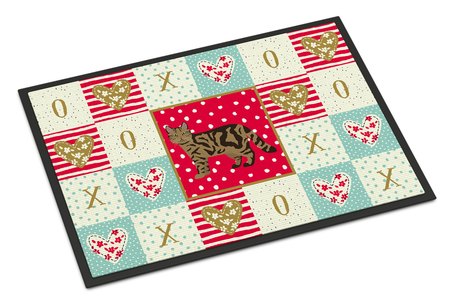 Scottish Straight #2 Cat Love Doormat Indoor Outdoor 24H X 36W Front Door Mat Rugs for Entryway, Non Slip Washable Low Pile,