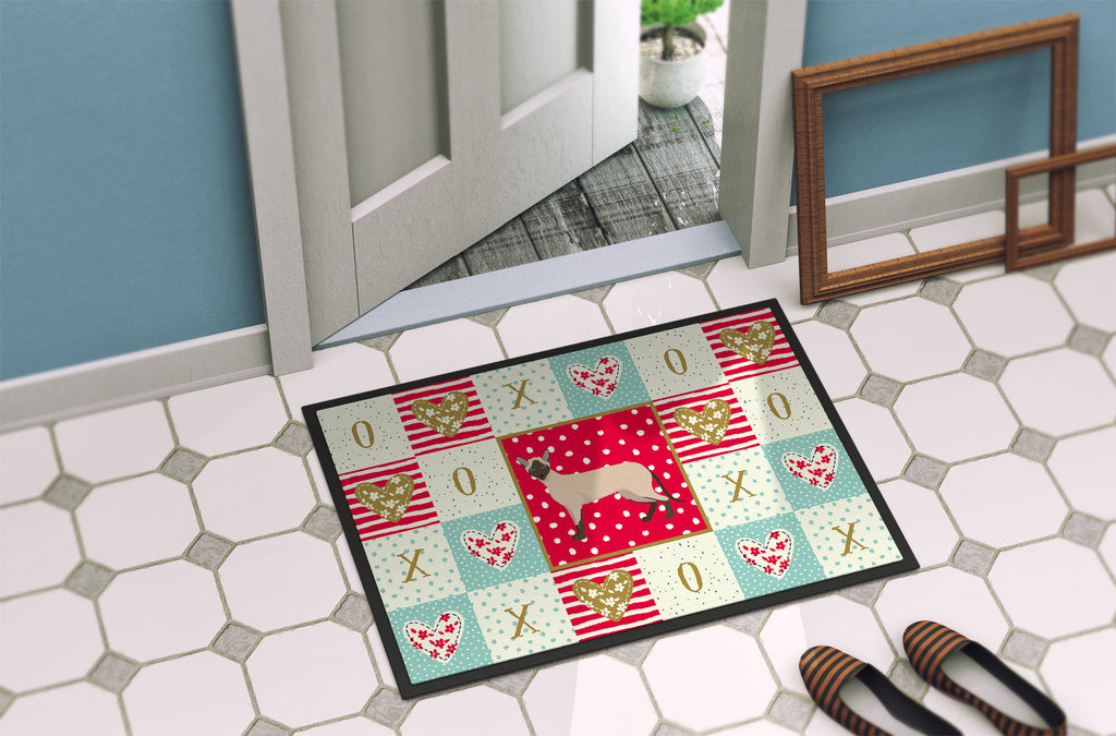 Siamese Modern #2 Cat Love Doormat Indoor Outdoor 24H X 36W Front Door Mat Rugs for Entryway, Non Slip Washable Low Pile,
