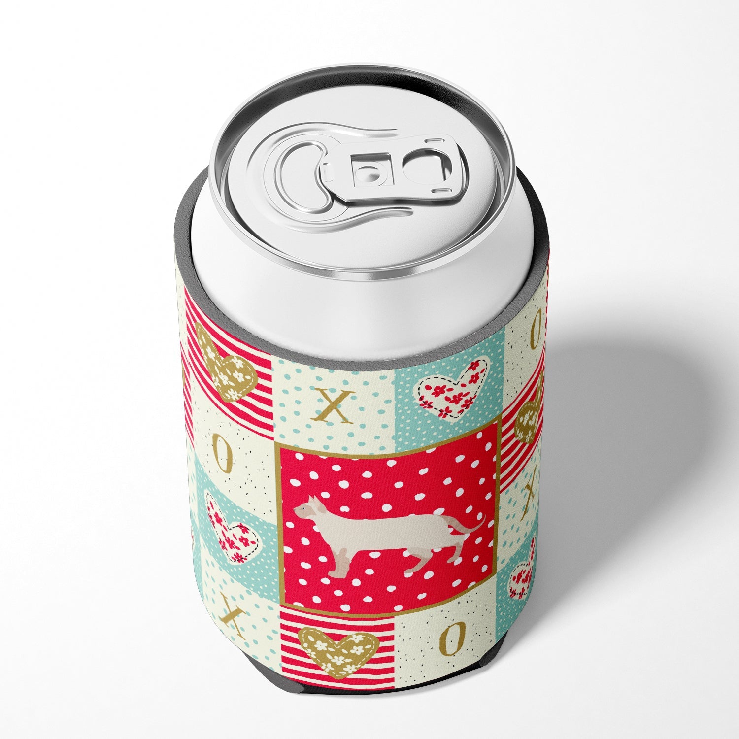 Tonkinese #2 Cat Love Can or Bottle Hugger Cooler Sleeve for Standard 12 oz Cans, Insulated Foam Beer & Soda Can Hugger Reusable