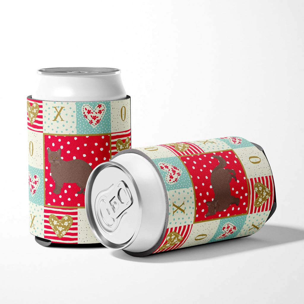 York Chocolate #1 Cat Love Can or Bottle Hugger Cooler Sleeve for Standard 12 oz Cans, Insulated Foam Beer & Soda Can Hugger Reusable