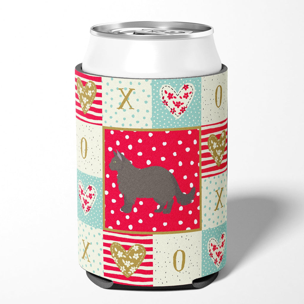 York Chocolate #2 Cat Love Can or Bottle Hugger Cooler Sleeve for Standard 12 oz Cans, Insulated Foam Beer & Soda Can Hugger Reusable