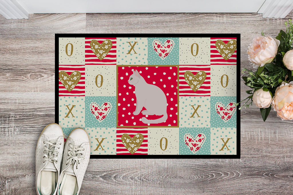 Burmilla #2 Cat Love Doormat Indoor Outdoor 24H X 36W Front Door Mat Rugs for Entryway, Non Slip Washable Low Pile,