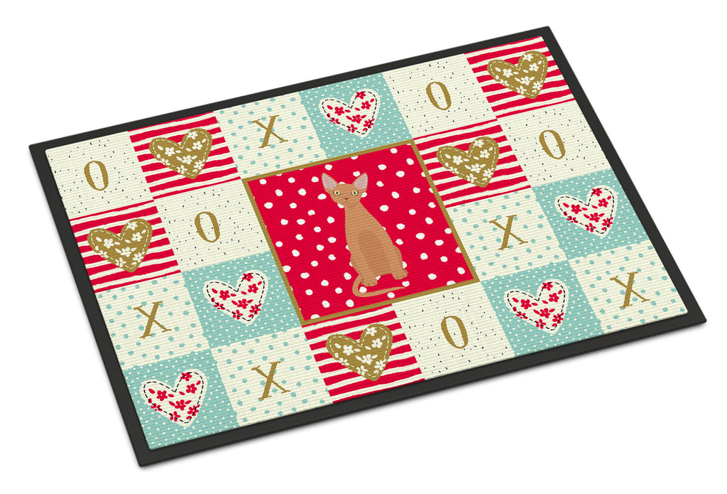 Devon Rex #1 Cat Love Doormat Indoor Outdoor 24H X 36W Front Door Mat Rugs for Entryway, Non Slip Washable Low Pile,