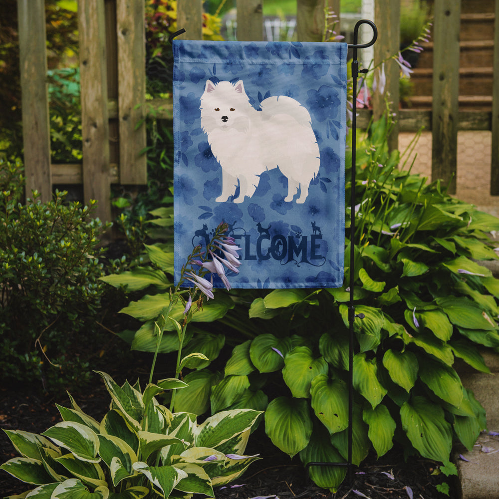 American Eskimo Welcome Garden Flag Mailbox Decorative Yard Banner Outside Patio Artwork for Flower Beds, Garden Size, Multicolor