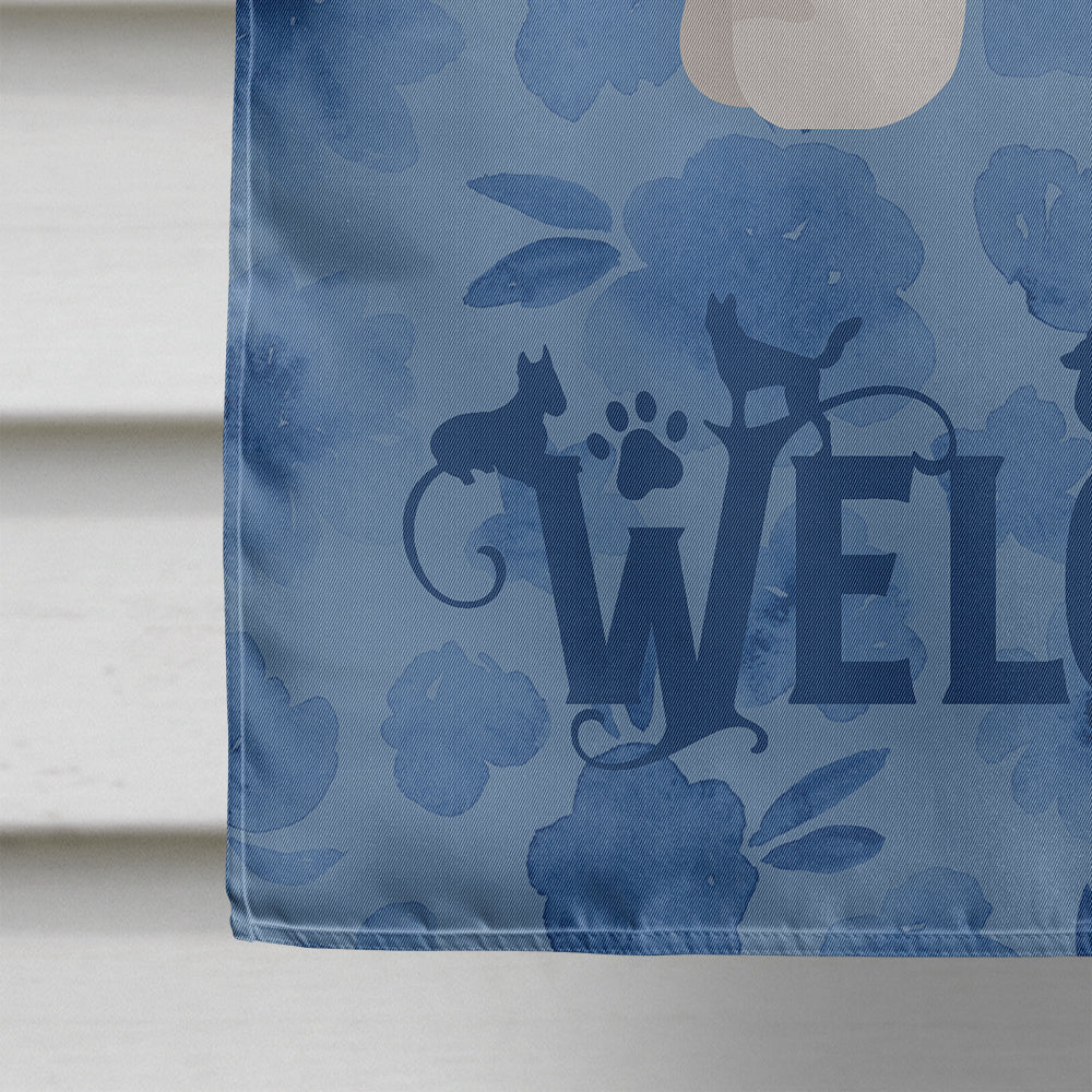 Bichon Frisé Welcome House Flag 28x40 Porch Sleeve Pole Decorative Outside Yard Banner Artwork Wall Hanging, Polyester