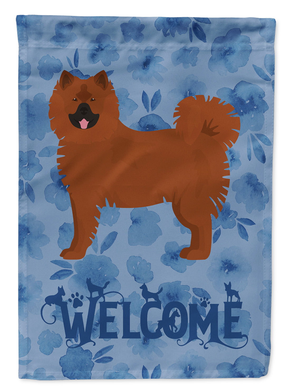 Eurasier Welcome Garden Flag Mailbox Decorative Yard Banner Outside Patio Artwork for Flower Beds, Garden Size, Multicolor