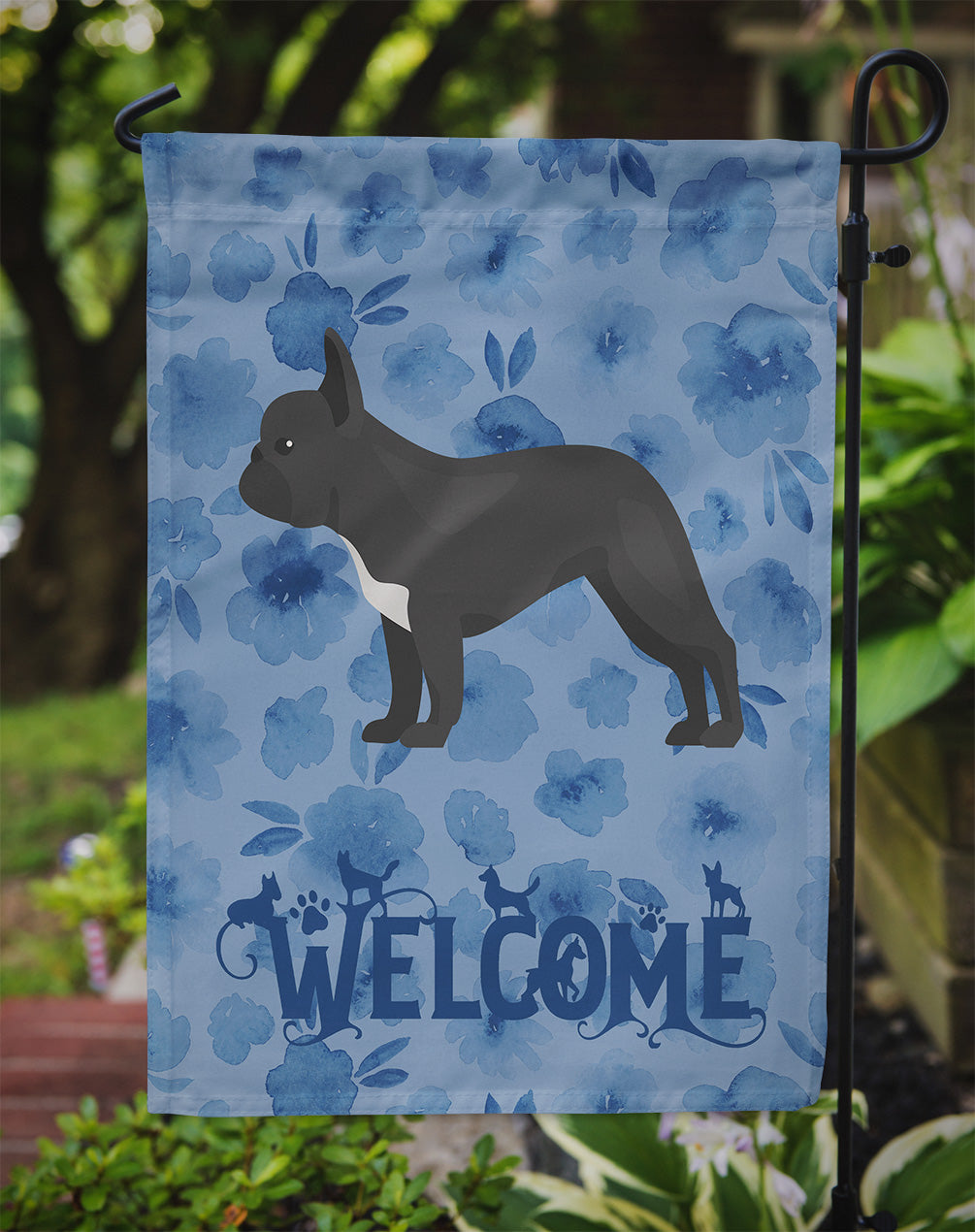 French Bulldog #1 Welcome Garden Flag Mailbox Decorative Yard Banner Outside Patio Artwork for Flower Beds, Garden Size, Multicolor