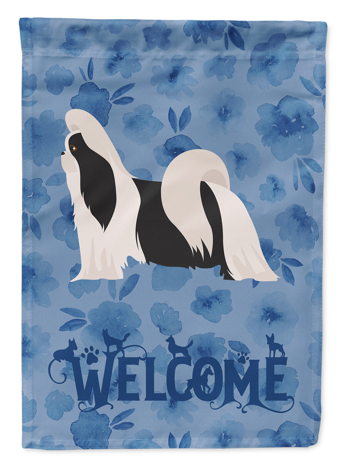 Imperial Shih Tzu Welcome Garden Flag Mailbox Decorative Yard Banner Outside Patio Artwork for Flower Beds, Garden Size, Multicolor