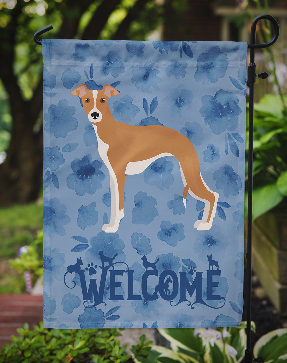 Italian Greyhound #2 Welcome Garden Flag Mailbox Decorative Yard Banner Outside Patio Artwork for Flower Beds, Garden Size, Multicolor
