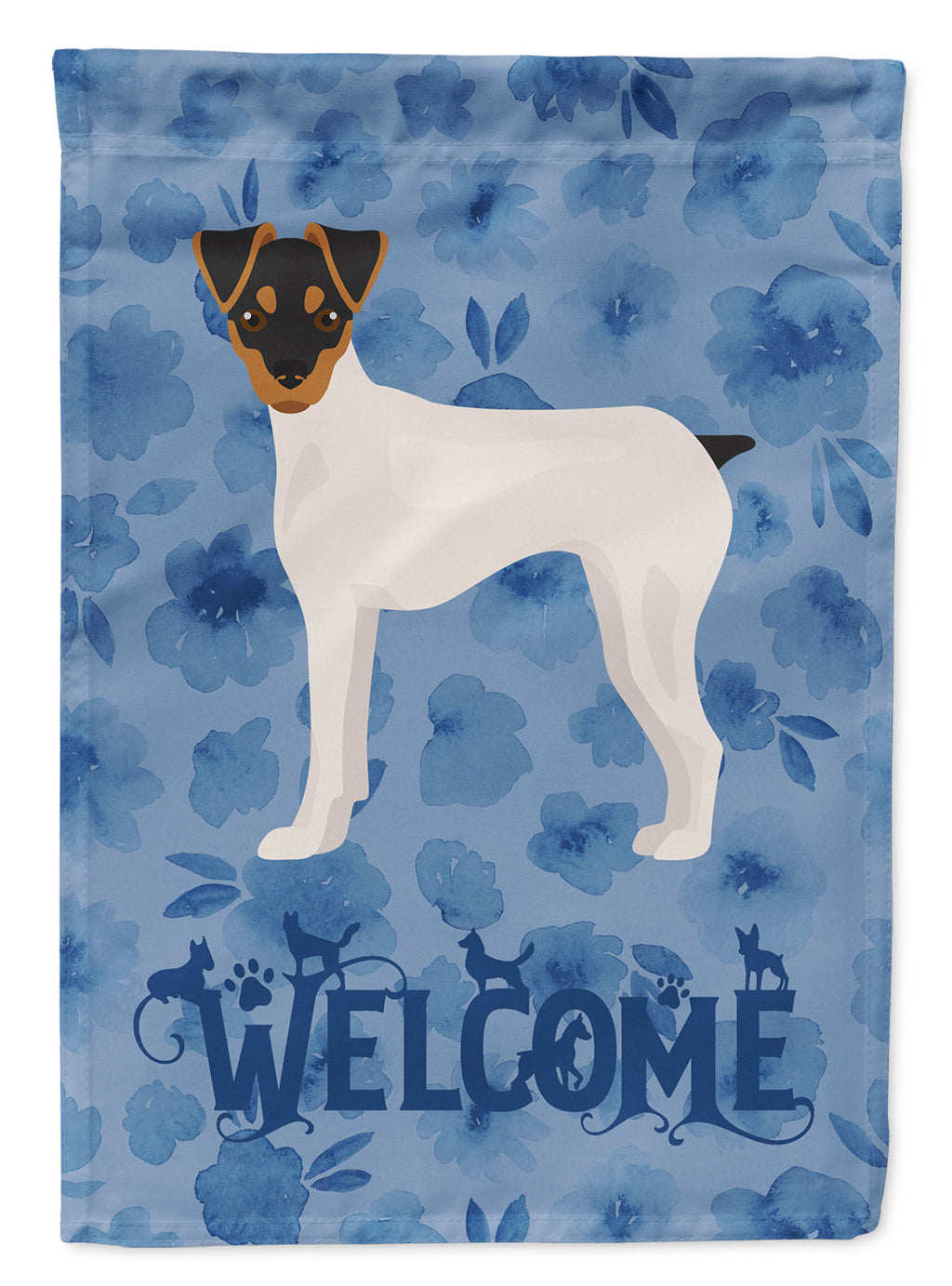 Japanese Terrier Welcome Garden Flag Mailbox Decorative Yard Banner Outside Patio Artwork for Flower Beds, Garden Size, Multicolor
