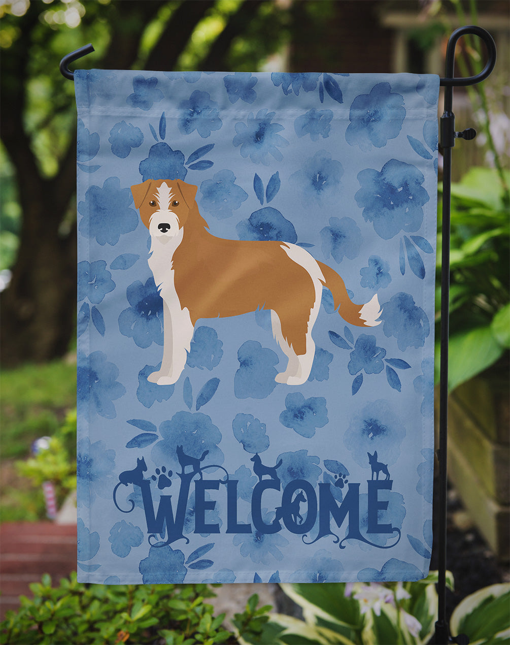 Kromfohrlander Welcome Garden Flag Mailbox Decorative Yard Banner Outside Patio Artwork for Flower Beds, Garden Size, Multicolor