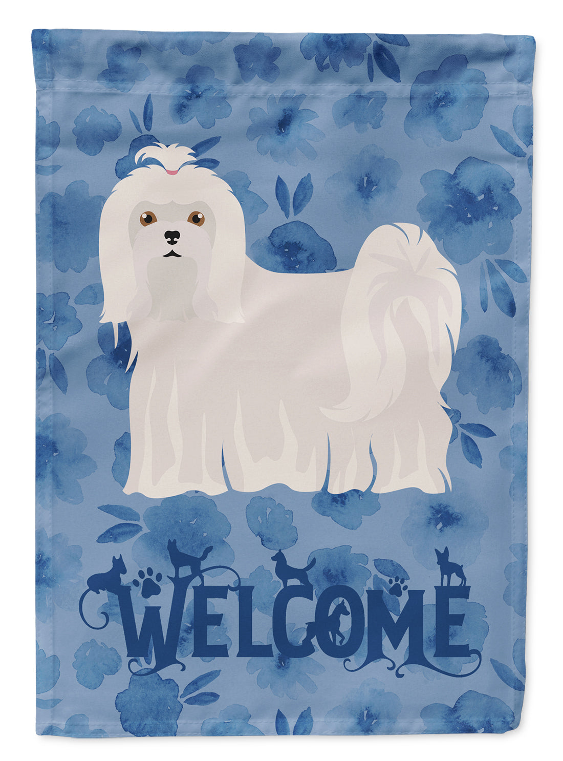 Maltese Welcome Garden Flag Mailbox Decorative Yard Banner Outside Patio Artwork for Flower Beds, Garden Size, Multicolor