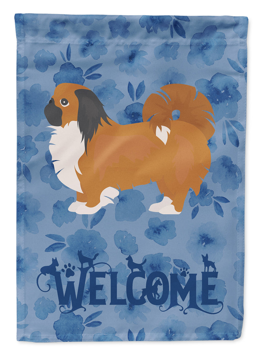 Pekingese Welcome Garden Flag Mailbox Decorative Yard Banner Outside Patio Artwork for Flower Beds, Garden Size, Multicolor