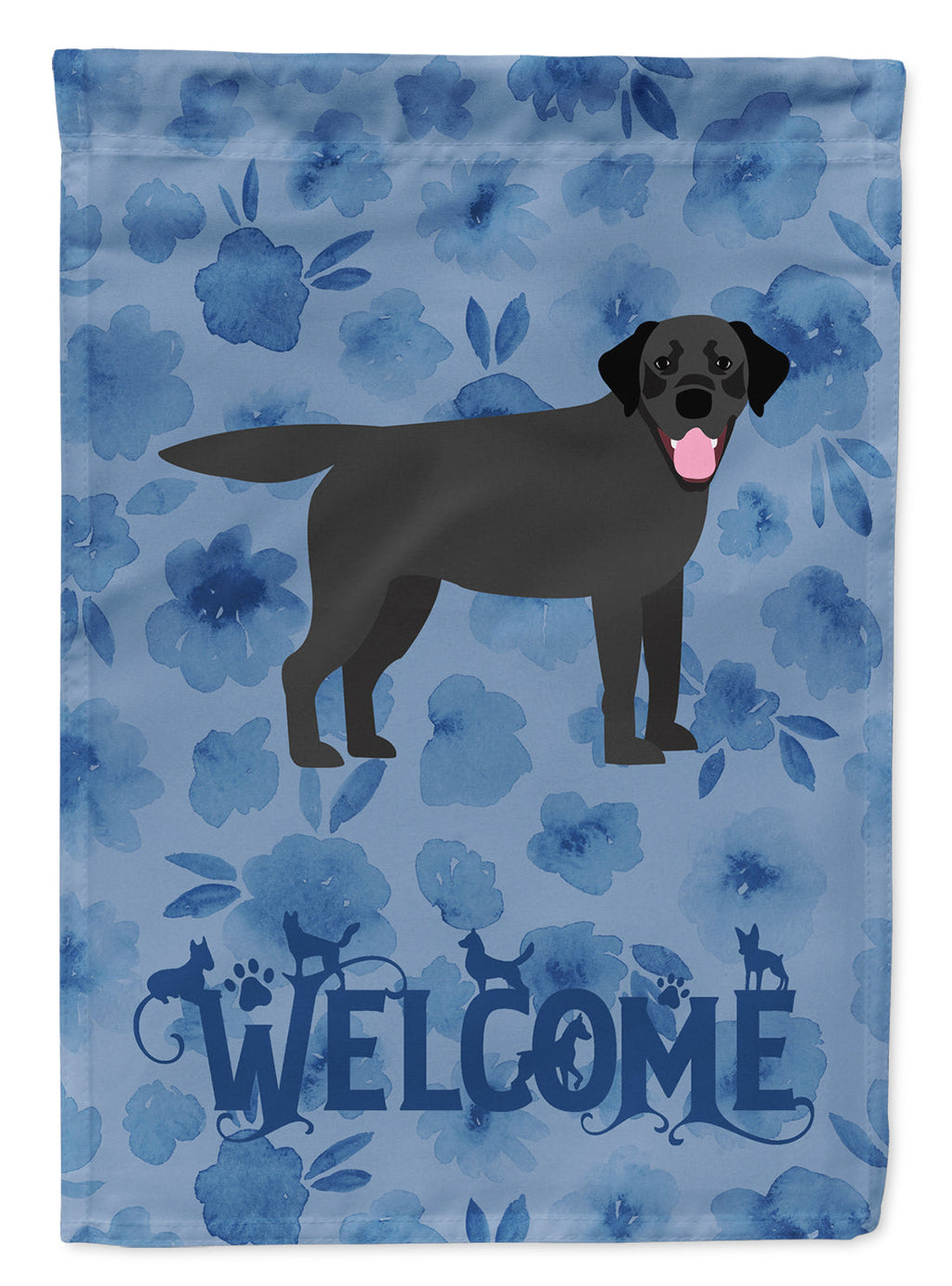 Black Labrador Retriever Welcome Garden Flag Mailbox Decorative Yard Banner Outside Patio Artwork for Flower Beds, Garden Size, Multicolor