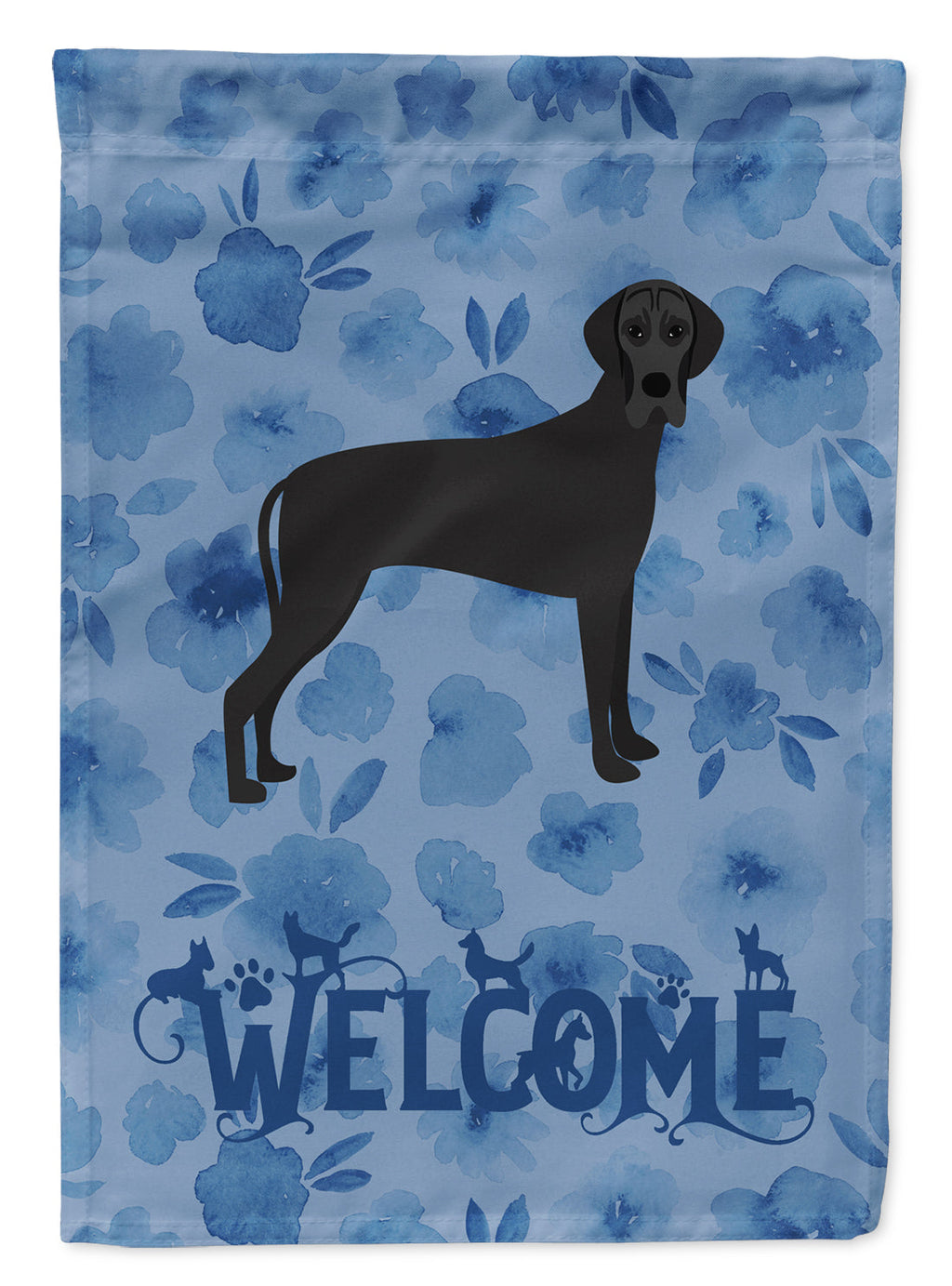 Great Dane Welcome Garden Flag Mailbox Decorative Yard Banner Outside Patio Artwork for Flower Beds, Garden Size, Multicolor