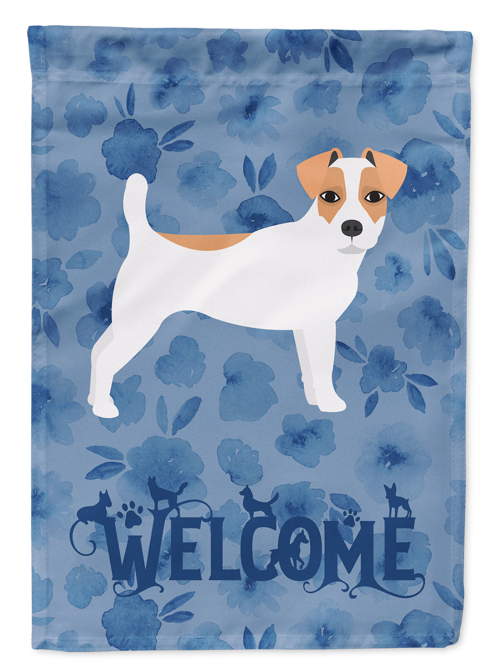 Jack Russell Terrier Welcome Garden Flag Mailbox Decorative Yard Banner Outside Patio Artwork for Flower Beds, Garden Size, Multicolor