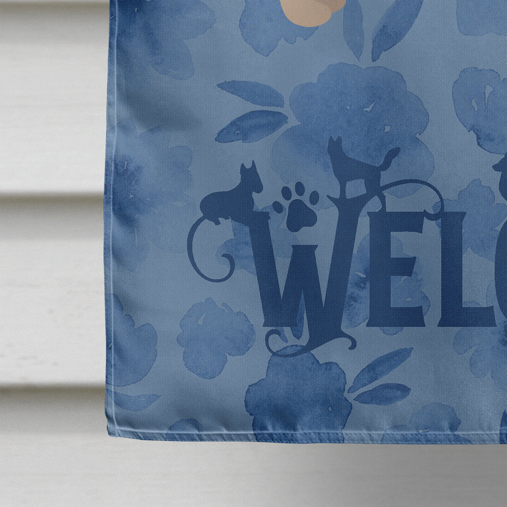 Longhair Chihuahua Welcome House Flag 28x40 Porch Sleeve Pole Decorative Outside Yard Banner Artwork Wall Hanging, Polyester