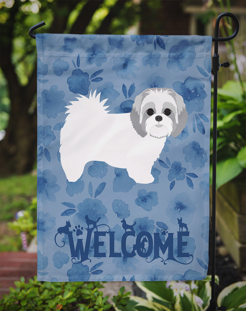 Shih Tzu #2 Welcome Garden Flag Mailbox Decorative Yard Banner Outside Patio Artwork for Flower Beds, Garden Size, Multicolor