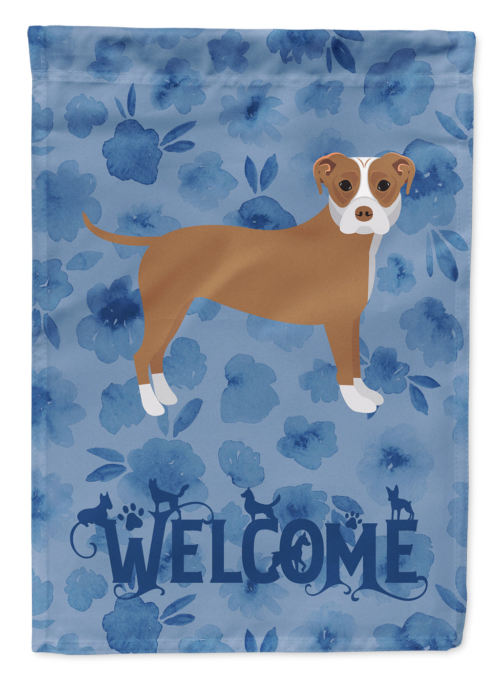Staffordshire Bull Terrier #2 Welcome Garden Flag Mailbox Decorative Yard Banner Outside Patio Artwork for Flower Beds, Garden Size, Multicolor