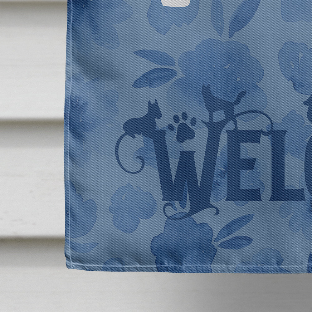 Toy Fox Terrier Welcome House Flag 28x40 Porch Sleeve Pole Decorative Outside Yard Banner Artwork Wall Hanging, Polyester