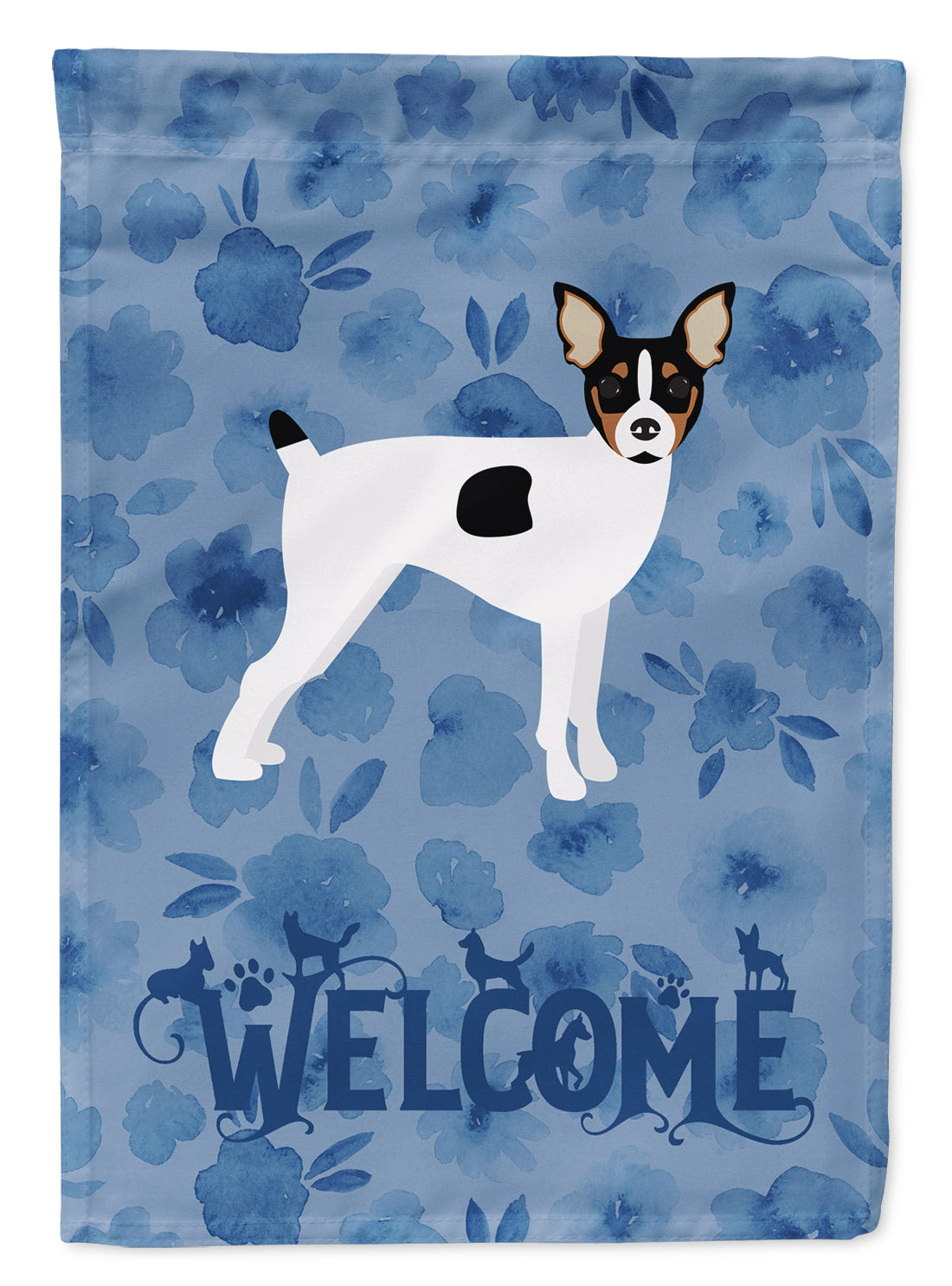 Toy Fox Terrier Welcome Garden Flag Mailbox Decorative Yard Banner Outside Patio Artwork for Flower Beds, Garden Size, Multicolor