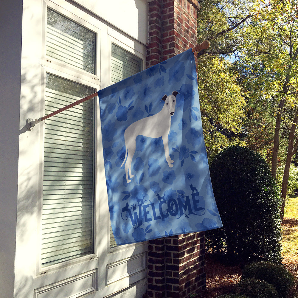 Whippet Welcome House Flag 28x40 Porch Sleeve Pole Decorative Outside Yard Banner Artwork Wall Hanging, Polyester