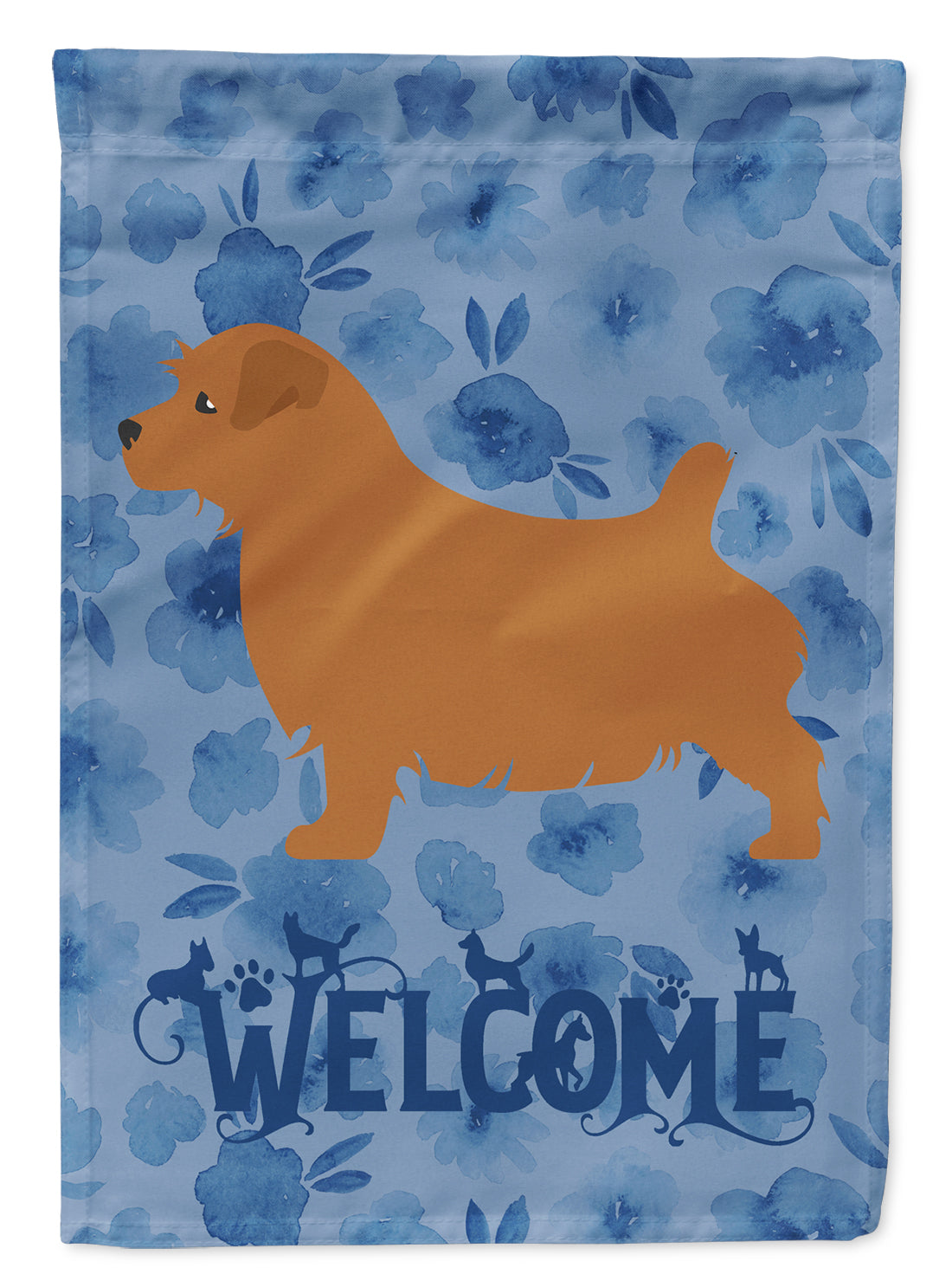 Norfolk Terrier Welcome Garden Flag Mailbox Decorative Yard Banner Outside Patio Artwork for Flower Beds, Garden Size, Multicolor