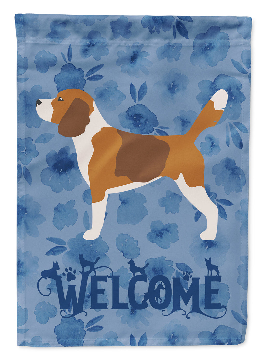 Beagle Welcome Garden Flag Mailbox Decorative Yard Banner Outside Patio Artwork for Flower Beds, Garden Size, Multicolor
