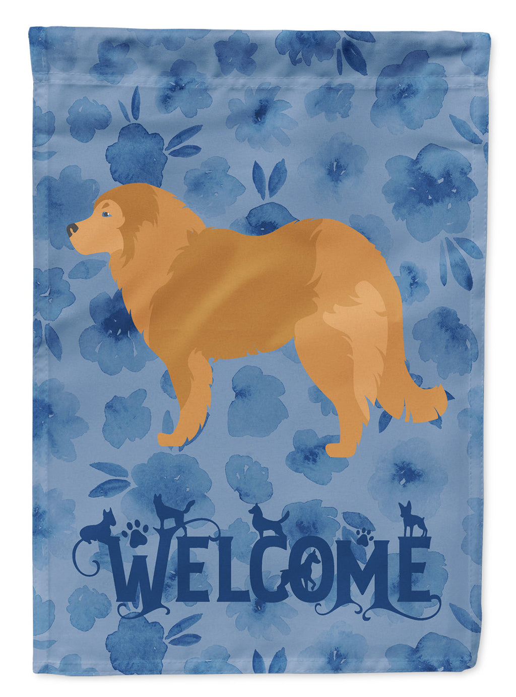 Caucasian Shepherd Dog Welcome Garden Flag Mailbox Decorative Yard Banner Outside Patio Artwork for Flower Beds, Garden Size, Multicolor