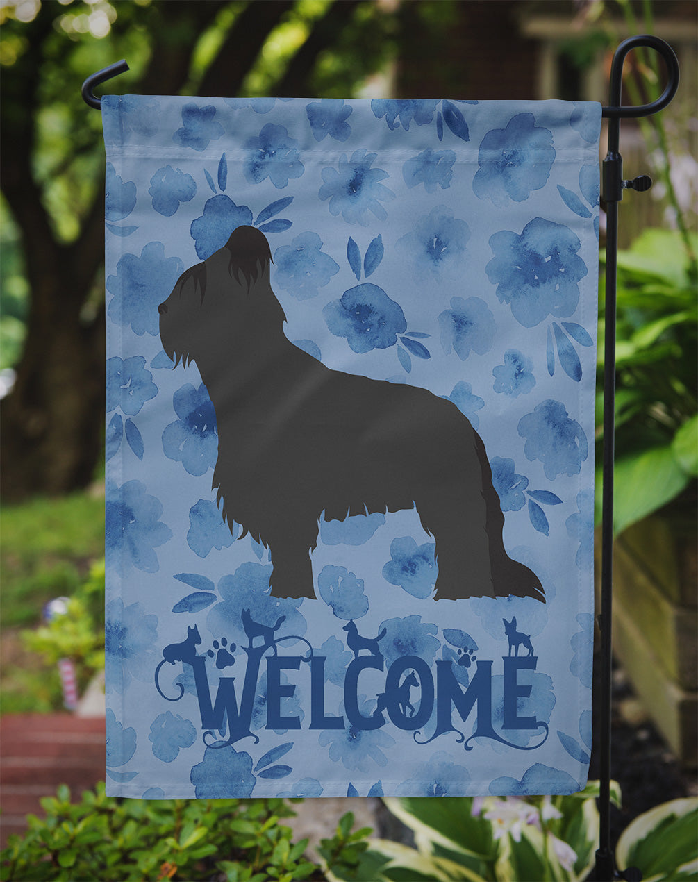 Briard Welcome Garden Flag Mailbox Decorative Yard Banner Outside Patio Artwork for Flower Beds, Garden Size, Multicolor