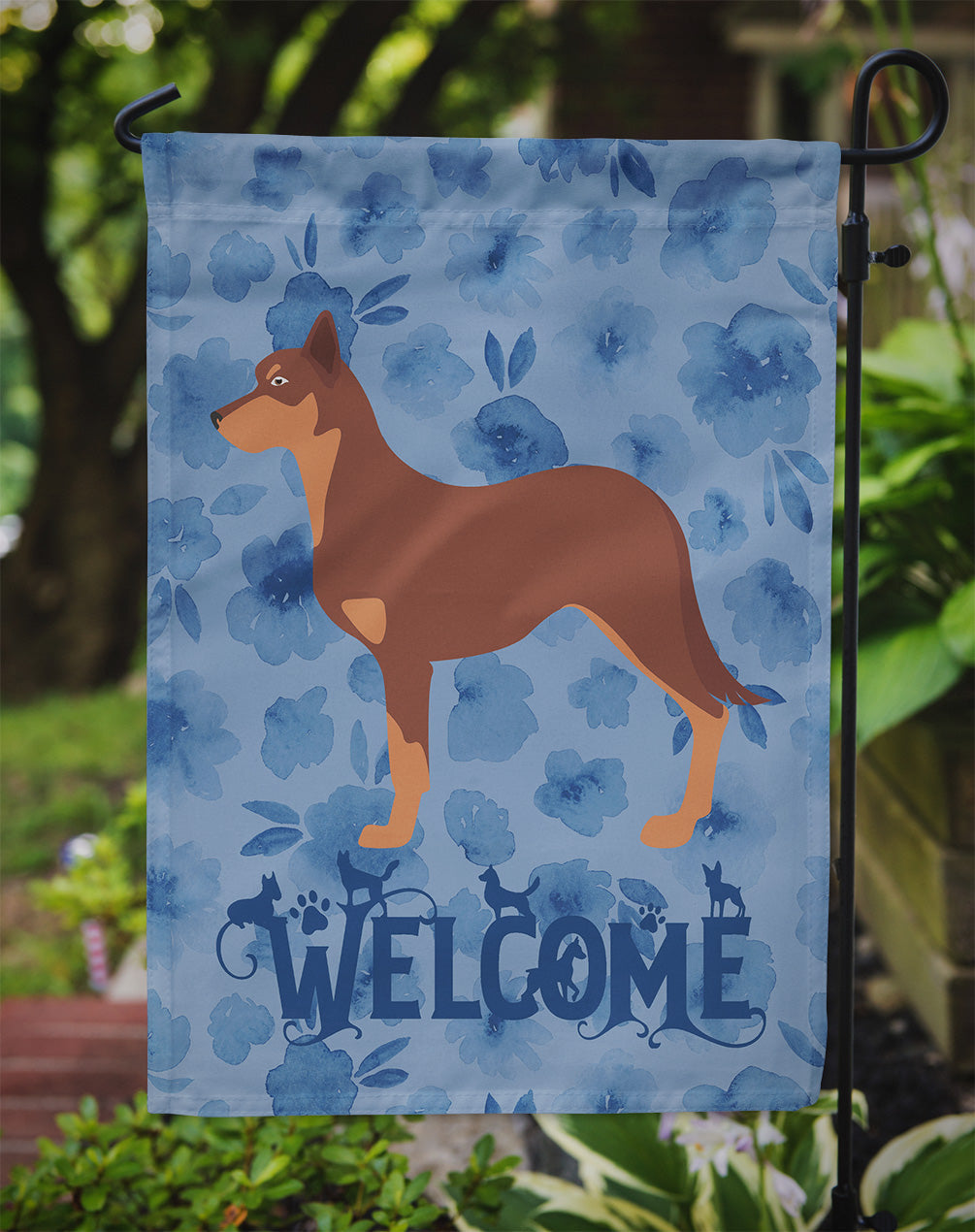 Australian Kelpie Dog Welcome Garden Flag Mailbox Decorative Yard Banner Outside Patio Artwork for Flower Beds, Garden Size, Multicolor