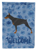 Doberman Pinscher Welcome Garden Flag Mailbox Decorative Yard Banner Outside Patio Artwork for Flower Beds, Garden Size, Multicolor