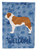 Saint Bernard Welcome Garden Flag Mailbox Decorative Yard Banner Outside Patio Artwork for Flower Beds, Garden Size, Multicolor
