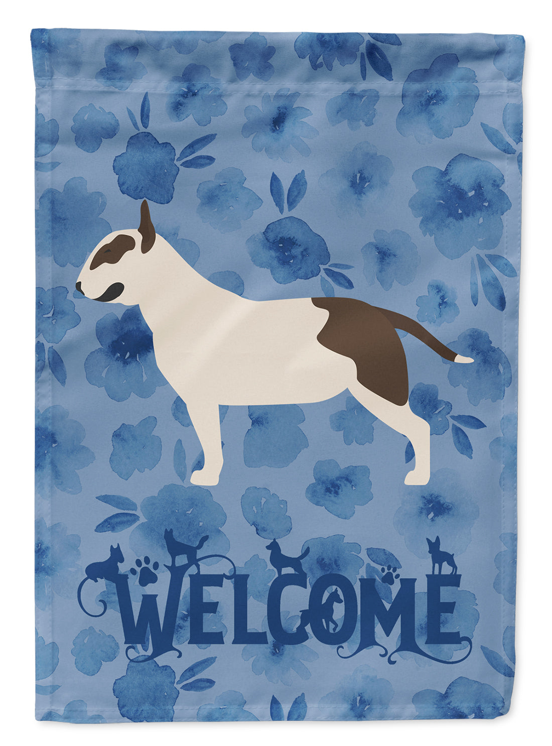 Bull Terrier Welcome Garden Flag Mailbox Decorative Yard Banner Outside Patio Artwork for Flower Beds, Garden Size, Multicolor