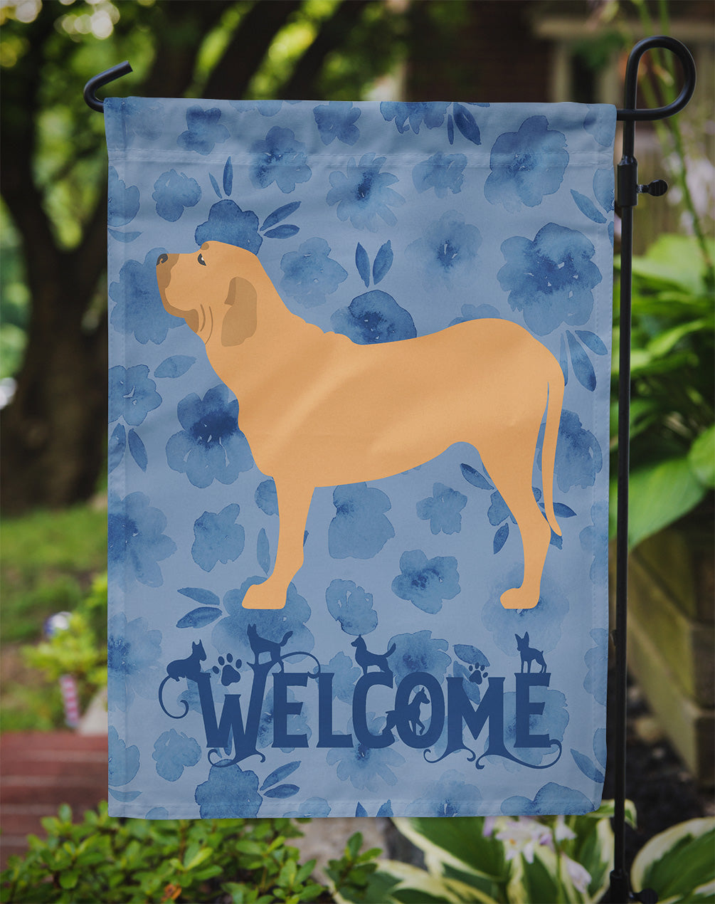 Fila Brasileiro Welcome Garden Flag Mailbox Decorative Yard Banner Outside Patio Artwork for Flower Beds, Garden Size, Multicolor
