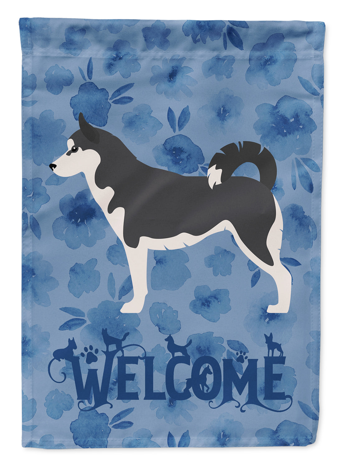 Siberian Husky Welcome Garden Flag Mailbox Decorative Yard Banner Outside Patio Artwork for Flower Beds, Garden Size, Multicolor