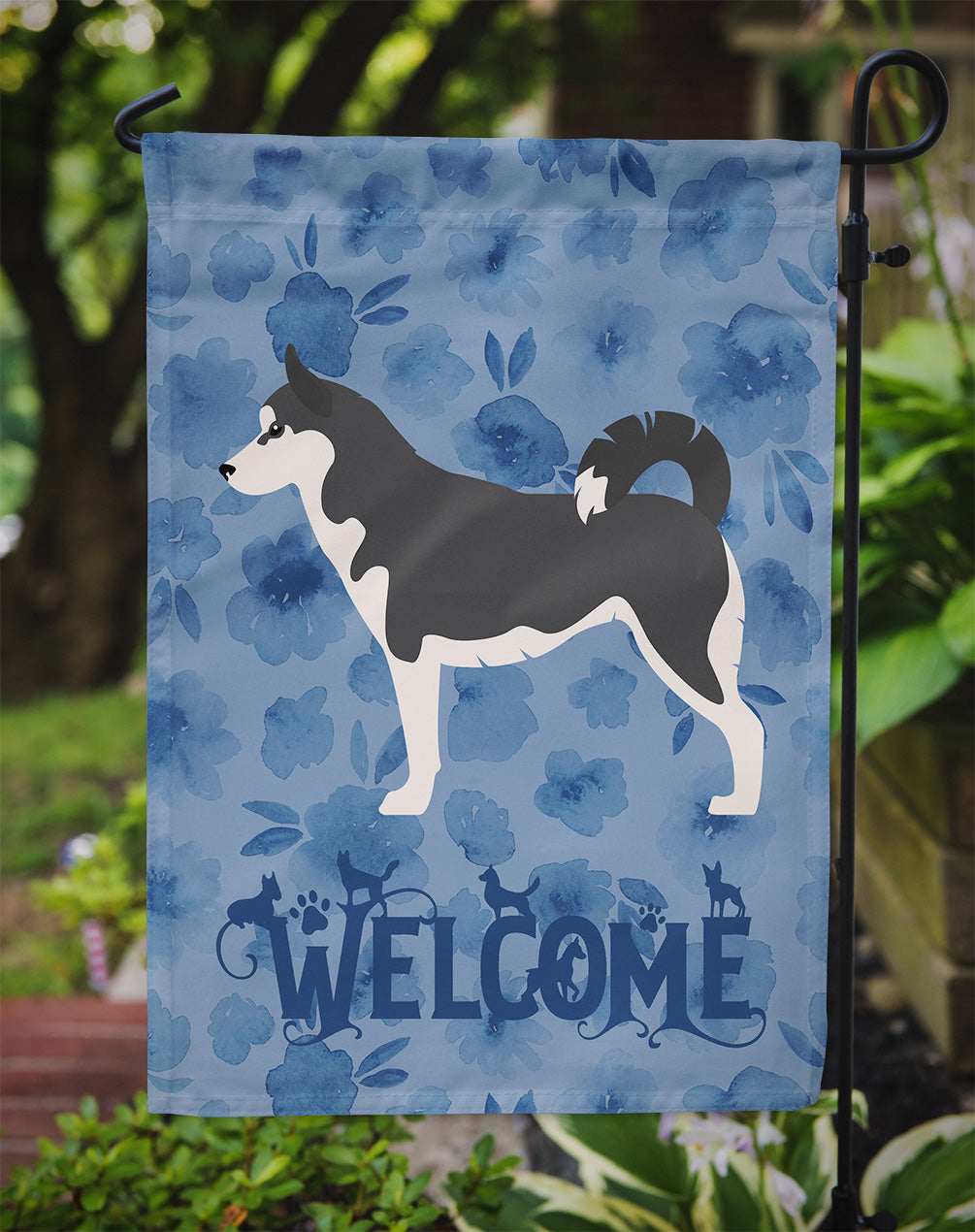 Siberian Husky Welcome Garden Flag Mailbox Decorative Yard Banner Outside Patio Artwork for Flower Beds, Garden Size, Multicolor