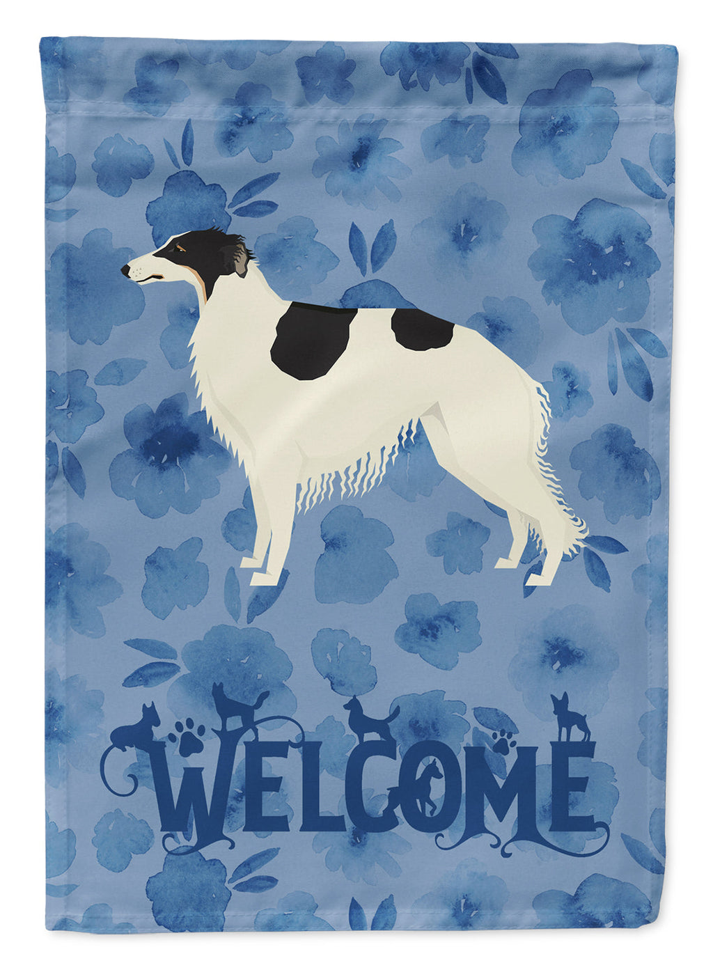 Borzoi Welcome Garden Flag Mailbox Decorative Yard Banner Outside Patio Artwork for Flower Beds, Garden Size, Multicolor