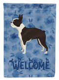 Boston Terrier Welcome Garden Flag Mailbox Decorative Yard Banner Outside Patio Artwork for Flower Beds, Garden Size, Multicolor