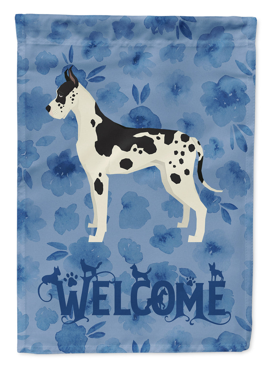 Great Dane Welcome Garden Flag Mailbox Decorative Yard Banner Outside Patio Artwork for Flower Beds, Garden Size, Multicolor