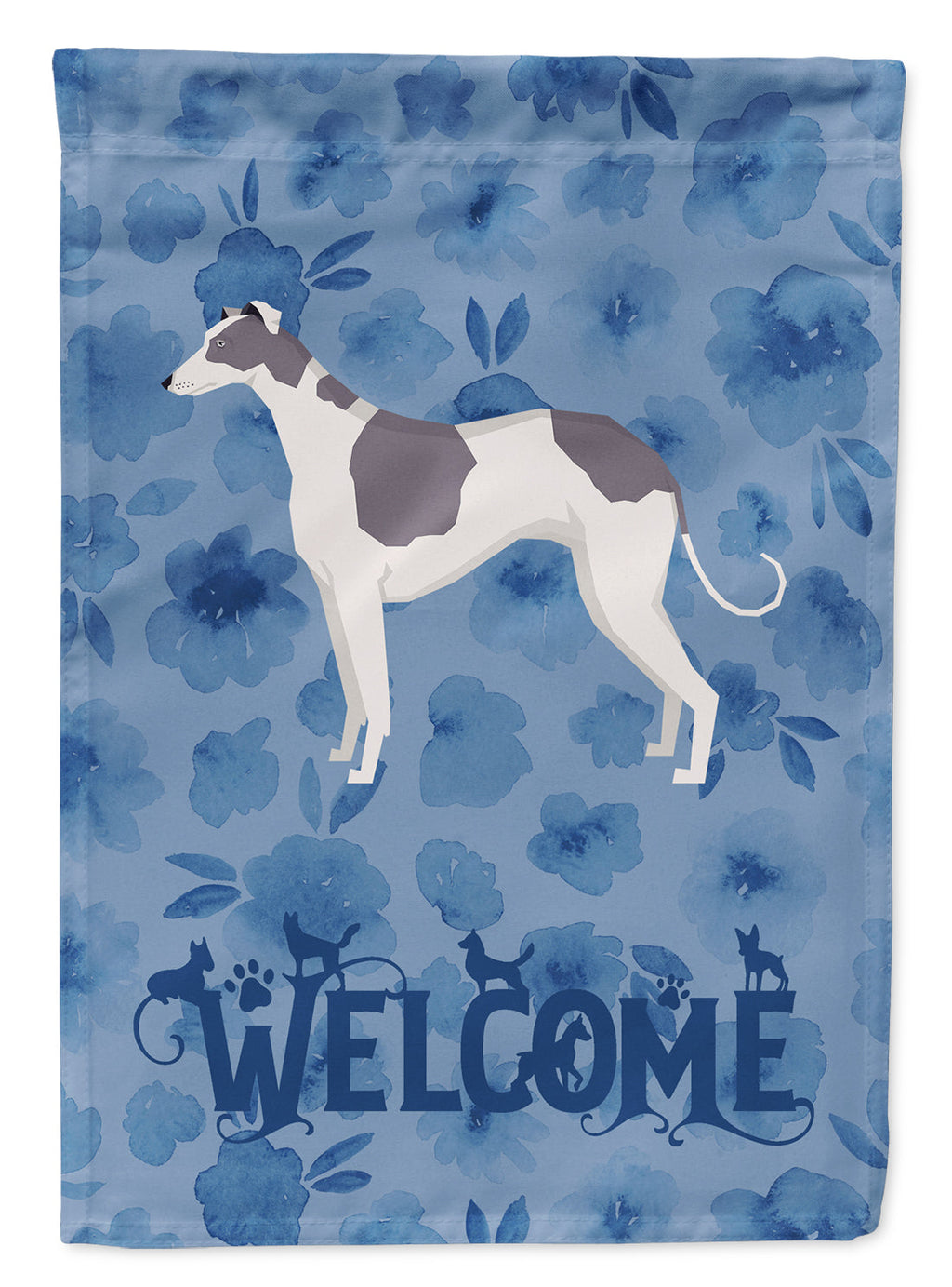 Greyhound Welcome Garden Flag Mailbox Decorative Yard Banner Outside Patio Artwork for Flower Beds, Garden Size, Multicolor