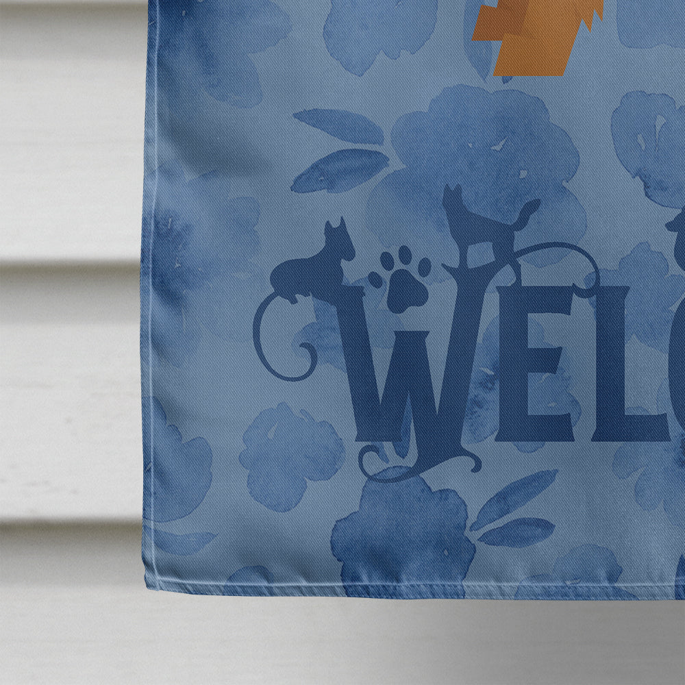 Brussels Griffon Welcome House Flag 28x40 Porch Sleeve Pole Decorative Outside Yard Banner Artwork Wall Hanging, Polyester