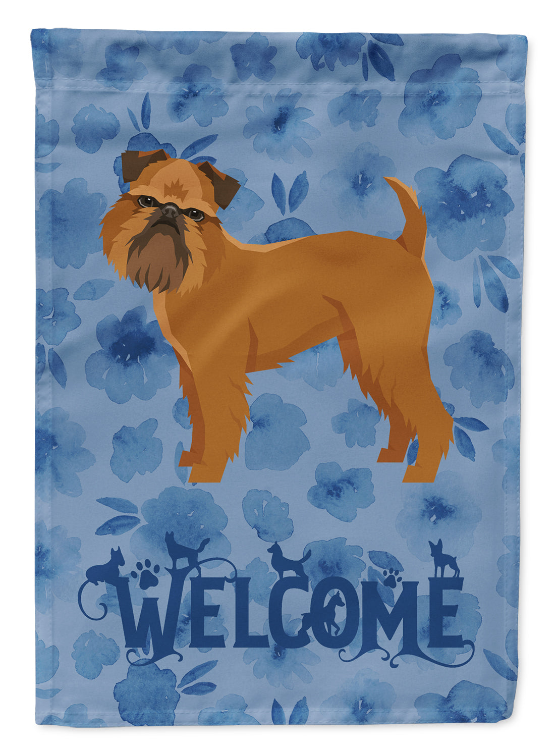 Brussels Griffon Welcome Garden Flag Mailbox Decorative Yard Banner Outside Patio Artwork for Flower Beds, Garden Size, Multicolor