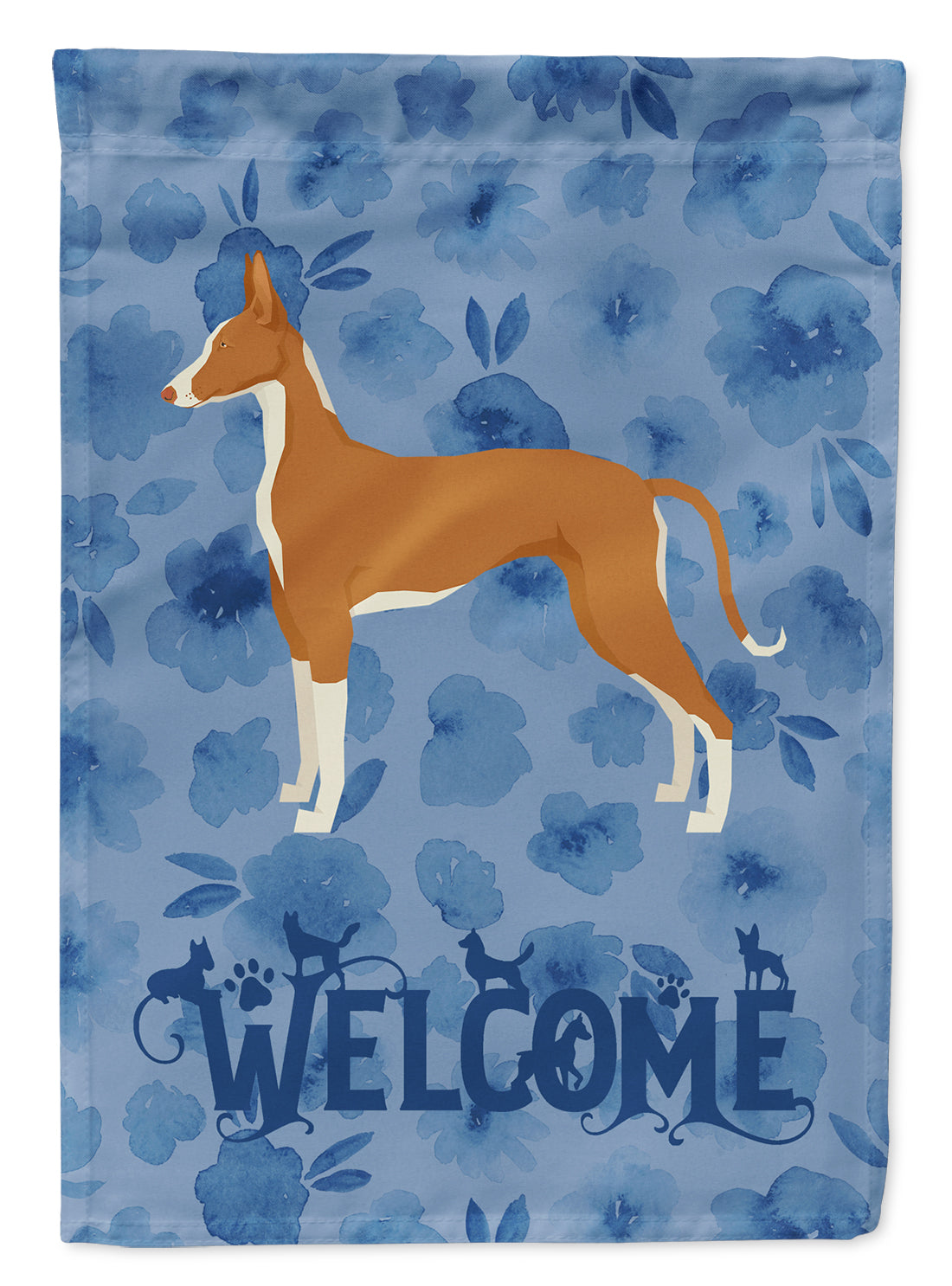 Ibizan Hound Welcome Garden Flag Mailbox Decorative Yard Banner Outside Patio Artwork for Flower Beds, Garden Size, Multicolor
